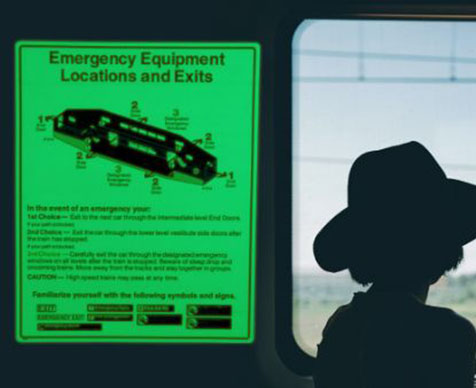 High Performance Photoluminescent Evacuation Map