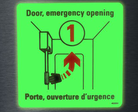 High Performance Photoluminescent Instructional Signage