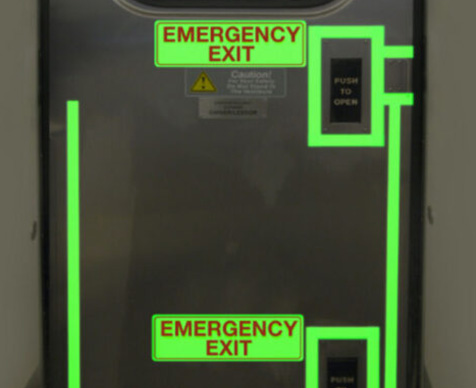 High Performance Photoluminescent Safety Decals Night